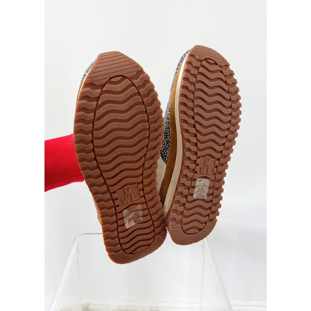 NEW Madewell Kickoff Trainer Sneakers in Spotted Calf Olive Grrove Multi 7.5 - Picture 5 of 11